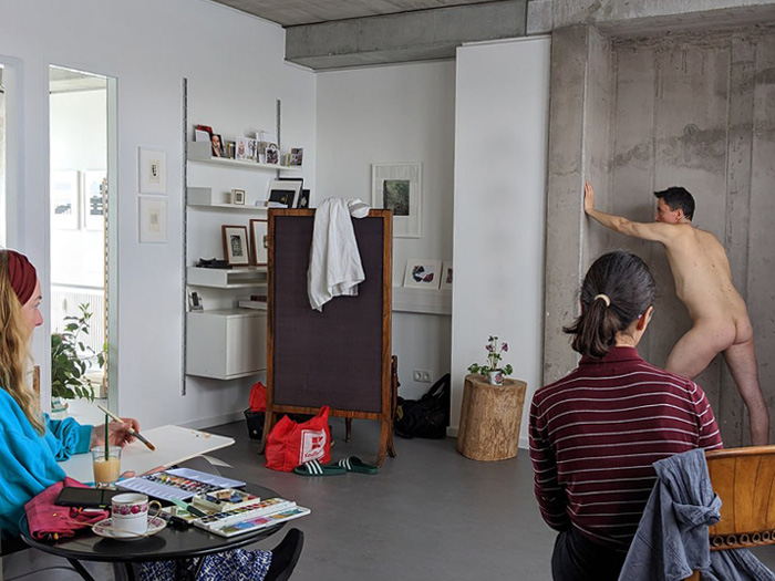 Ellen Lousie Weise Aktzeichnen Workshop bei ROHES studios Hamburg